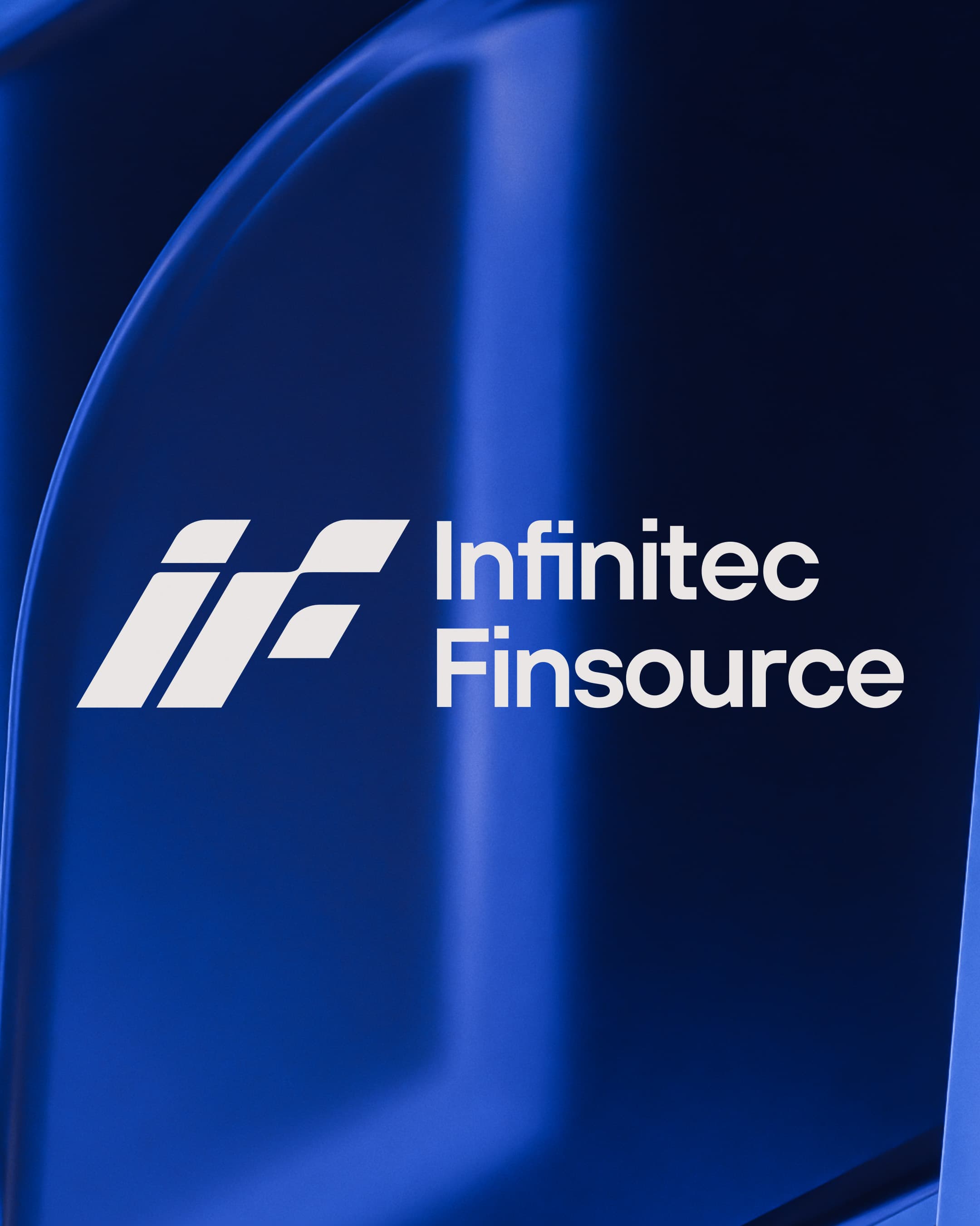 Infinitec Finsource identity on deep blue